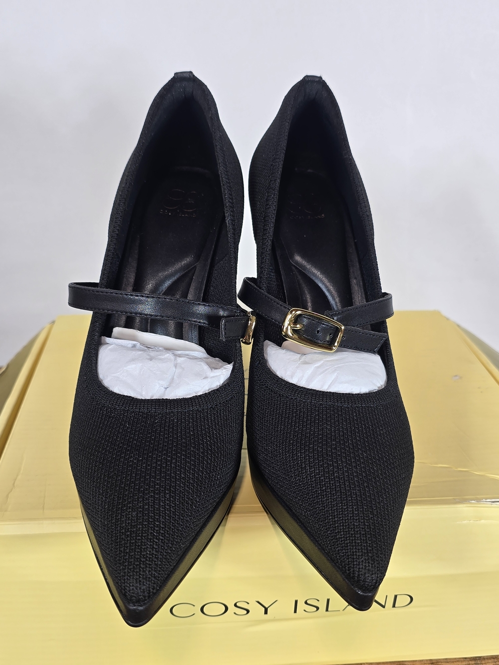 Cosy Island Classic Black Mary Jane High Heel Stiletto Pumps Size 7 - Picture 10 of 16